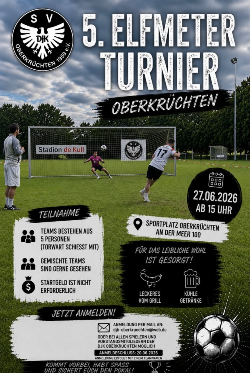 Elfmeter Turnier Flyer